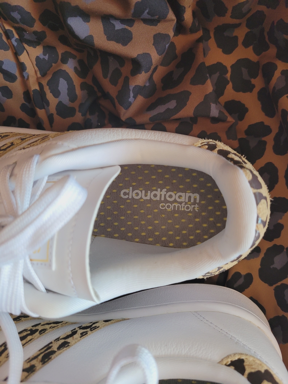 adidas Cloudfoam comfort  Leopard Stripe Sneakers 8.5M - Picture 7 of 12